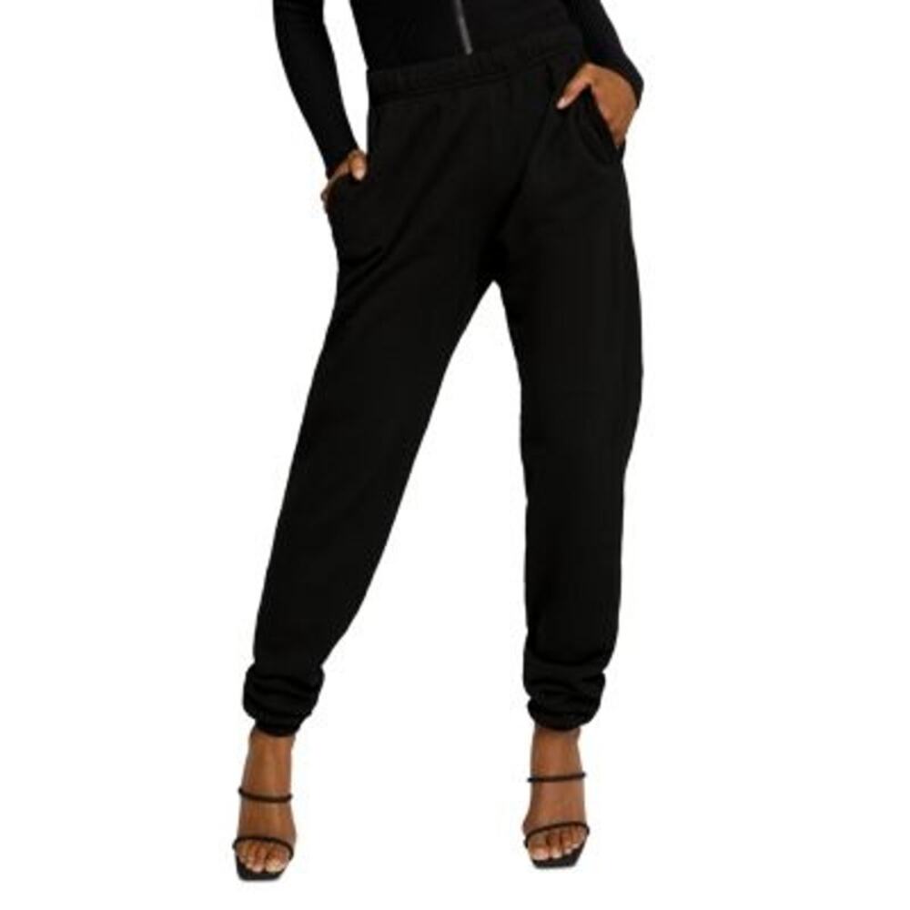 Good American | 0 XS | Classic Boyfriend Sweats Sweatpants Lounge Black Womens